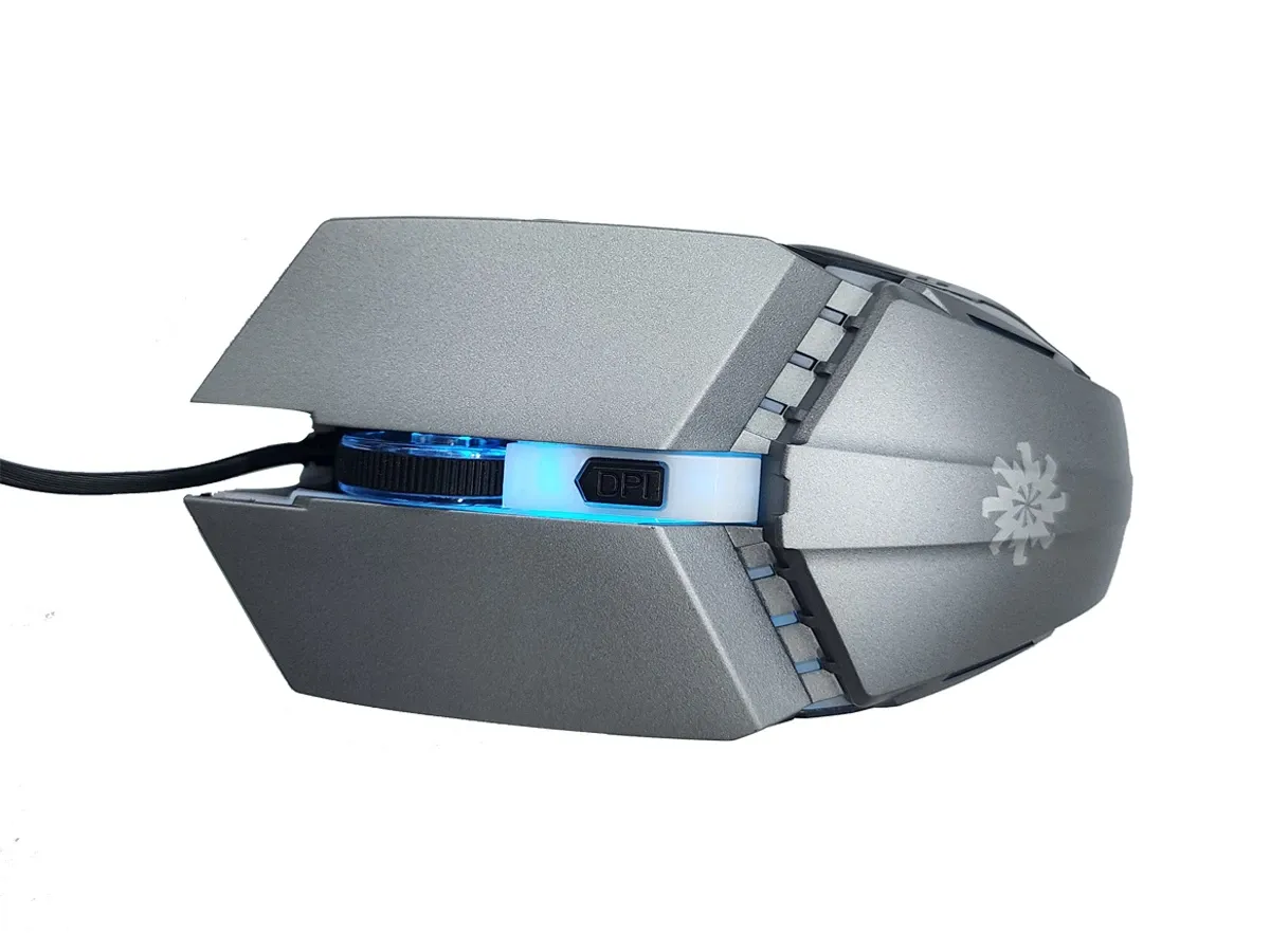 Indena G-05 RGB Wired Mouse Side View Ash