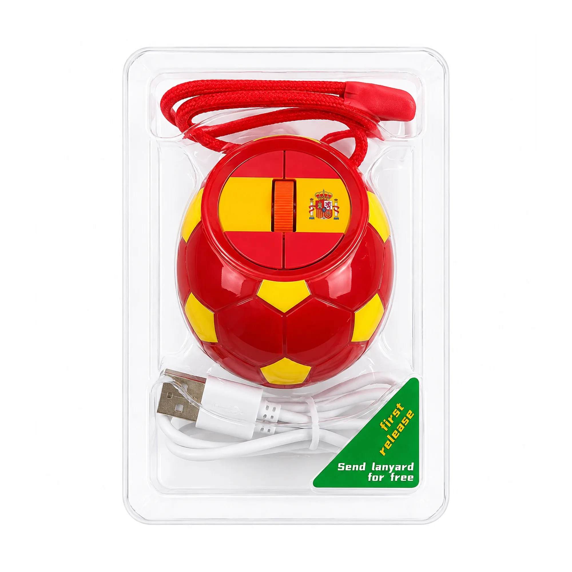 Spain Fan Edition Dual Mode Pocket Mouse Retail Packaging